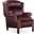 Chippendale Reclining Wing Chair In Burgundy