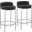 Chloe Counter Stool Set of 2 In Black/Chrome