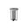 Chuleta Bar Table with Chamcha Wood Top and Metal Base In Gray Stone and Black