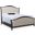 Ciao Bella Queen Upholstered Bed In Black and Beige