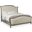 Ciao Bella Queen Upholstered Bed In Beige and Gray