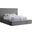 Cierra Fabric Platform Queen Bed With Storage In Gray