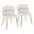 Cinch Dining Chair Set of 2 In Cream and Gold
