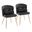 Cinch Dining Chair Set of 2 In Gold and Black