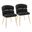 Cinch Dining Chair Set of 2 In Gold and Black