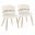 Cinch Dining Chair Set of 2 In Gold and White