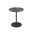 Circa 17.5 Inch End Table with Marble Textured Top In Black