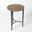 Circle Etched Accent Table In Antique Brass