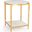 Circle Square Side Table In Gold With White Marble