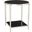 Circle Square Side Table In Nickel With Black Granite