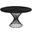 Cirque 54 Inch Round Black Wood and Metal Pedestal Dining Table