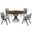 Cirque and Varde 5-Piece Walnut Round Dining Set