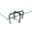 Cirrus Rectangular Dining Table with Smoked Glass