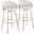 Claire 30 Inch Fixed Height Barstool Set of 2 In Cream