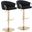 Claire Adjustable Bar Stool Set of 2 In Black and Gold