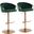 Claire Adjustable Bar Stool Set of 2 In Green