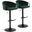 Claire Adjustable Barstool Set of 2 In Green Black