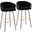 Claire Barstool Set of 2 In Black and Gold