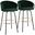 Claire Barstool Set of 2 In Green Black