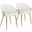 Claire Chair Set of 2 In White and Gold