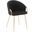 Claire Contemporary/Glam Chair In Gold Metal And Black Velvet