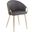 Claire Chair In Grey and Gold