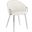 Claire Contemporary/Glam Chair In Silver Metal And White Faux Leather