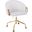 Claire Task Chair In White and Gold