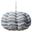 Clamshell Wood Beaded Chandelier In Blue and White