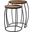 Clapp Iv Brown Round Wood Top With Black Iron Frame Nesting Accent Tables Set of 2