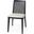 Clara Black Wood With Cream Fabric Seat And Cane Back Armless Dining Chair