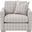 Clara Slim Arm Sofa Chair In Cement and Natural Gray