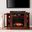 Claremont Electric Corner Touch Screen Fireplace With Storagein Cherry