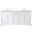 Clarence 72 Inch Double Bathroom Vanity In White