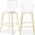 Clarion Metal Stool Set of 2 In Gold