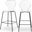 Clarion Stool Set of 2 In Matte Black