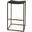 Clarissa Black Woven Leather Seat With Dark Nickel Frame Bar Stool