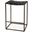 Clarissa Black Woven Leather Seat With Nickel Frame Counter Stool