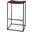 Clarissa Dark Brown Woven Leather Seat With Black Metal Frame Bar Stool