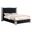 Clarisse King Platform Bed In Black Velvet and Stainless Steel