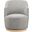 Clarita Chenille Fabric Swivel Accent Chair In Light Grey
