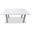 Classic Aluminum Rectangular Chat Table In White