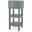 Claudette 1-Drawer Round Side Table with Brass Legs In Washed Winter Gray