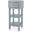 Claudette 1-Drawer Round Side Table with Nickel Legs In Washed Winter Gray