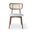 Claudia Cane Side Chair In Nogal And Natural