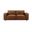 Clayton 76 Inch Top Grain Genuine Leather Loveseat with Track Arms In Ochre