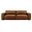 Clayton 93 Inch Top Grain Genuine Leather Sofa with Track Arms In Ochre