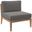 Clearwater Outdoor Patio Teak Wood Armless Chair In Gray Graphite
