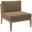 Clearwater Outdoor Patio Teak Wood Armless Chair In Gray Light Brown
