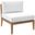 Clearwater Outdoor Patio Teak Wood Armless Chair In Gray White